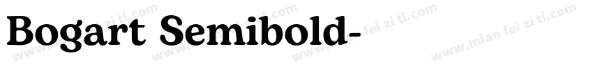 Bogart Semibold字体转换